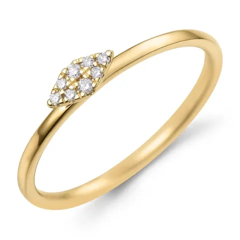 Kollektionsprov diamant ring i 9 karat guld 0,05 ct - Simple Diamonds