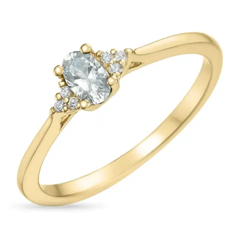 Kollektionsprov zirkon ring i 9 karat guld