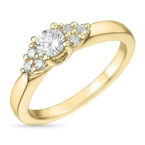 Kollektionsprov zirkon ring i 9 karat guld