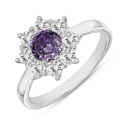 Kollektionsprov zirkon ring i silver