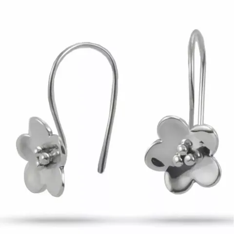Kollektionsprov blommor örhängen i silver