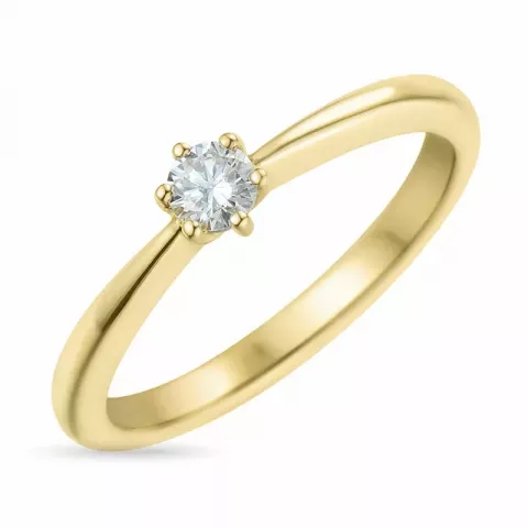 Kollektionsprov diamant ring i 14  karat guld 0,15 ct