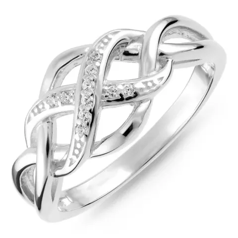 Kollektionsprov infinity zirkon ring i silver