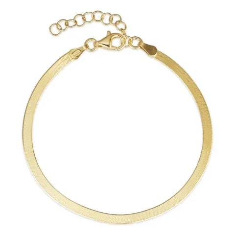Kollektionsprov ormarmband i förgyllt silver  x 2,5 mm