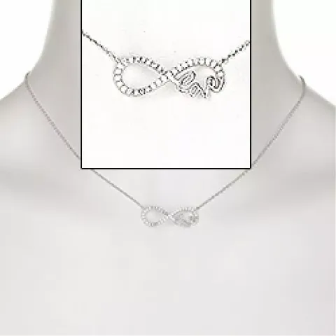 Kollektionsprov infinity halsband i silver med hängen i silver