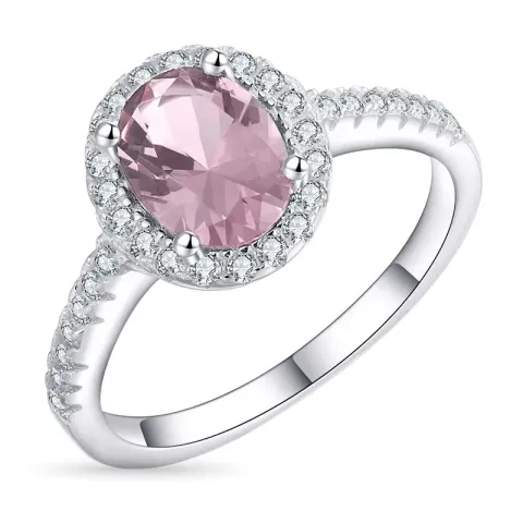 Kollektionsprov syntetisk morganit ring i silver