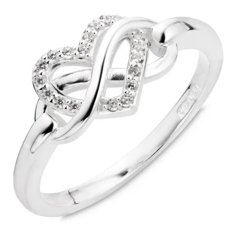 Kollektionsprov infinity zirkon ring i silver