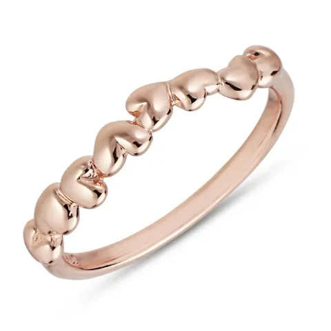 Kollektionsprov hjärta ring i rosabelagt silver