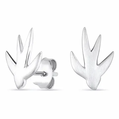 Kollektionsprov fåglar örhängestift i rhodinerat silver