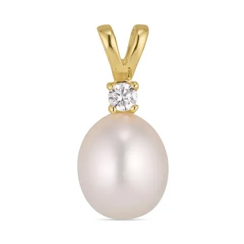 Kollektionsprov pärla hängen i förgyllt silver