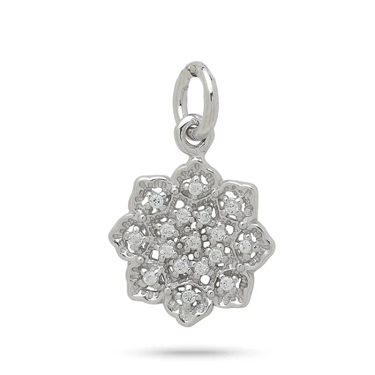 blommor hängen i rhodinerat silver