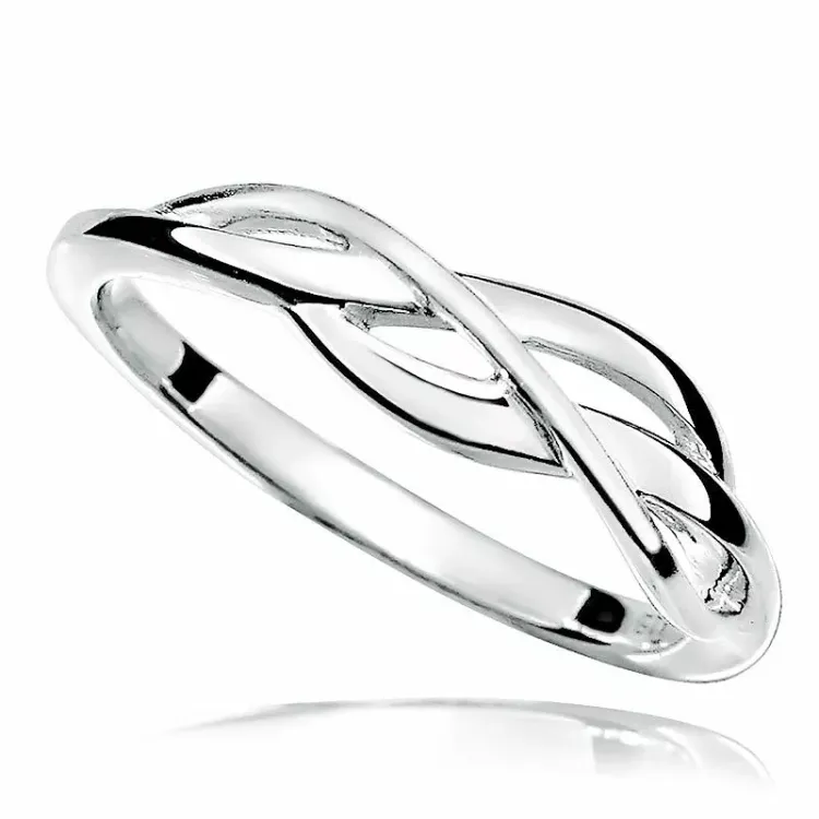 Enkel ring i rhodinerat silver