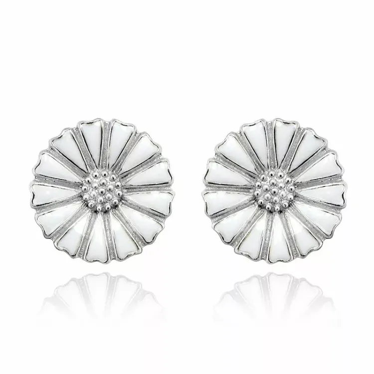 12 mm prästkrage örhängestift i silver