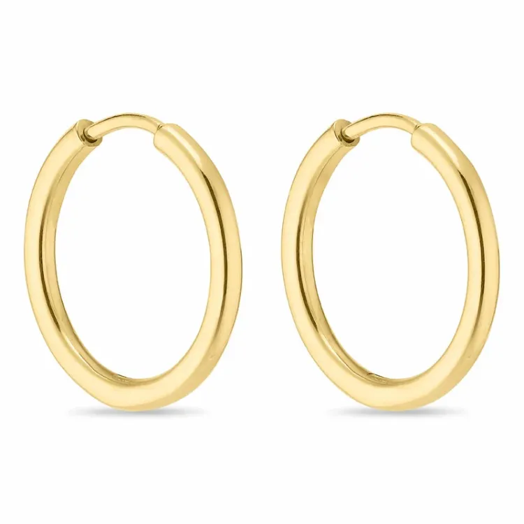 19 mm creol i förgyllt silver - Lumé Essence