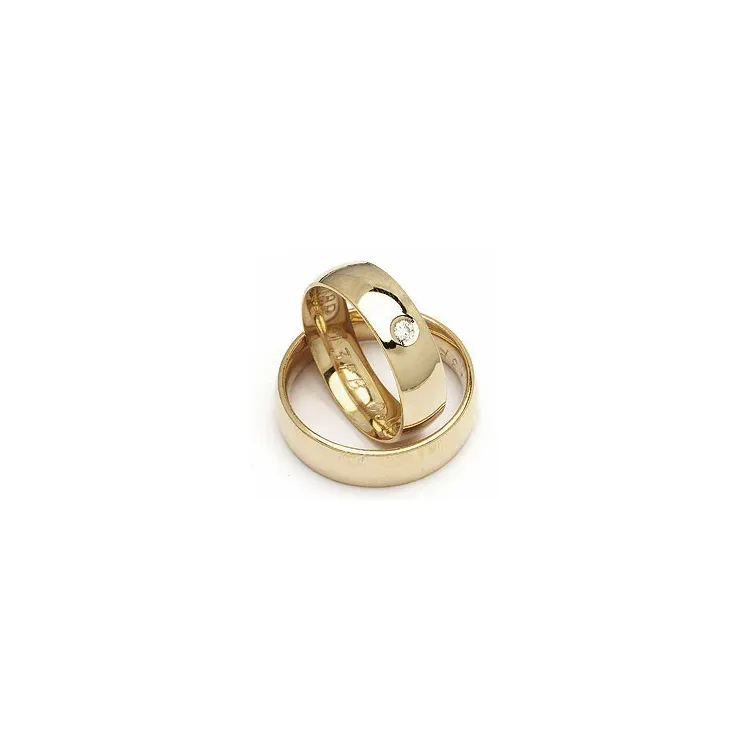 Vigselsringe från rs of scandinav i 8 karat guld 0,03 ct