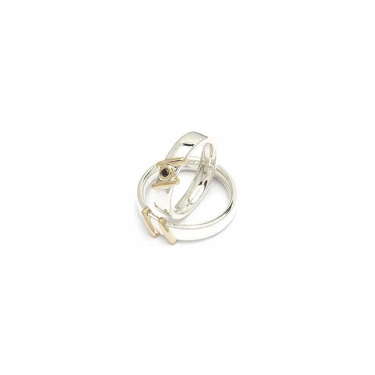 Vigselsringe från rs of scandinav i silver och vanl. guld 0,03 ct