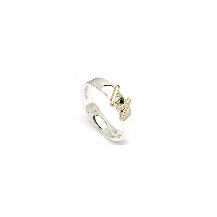 Vigselsring från rs of scandinavi i silver och vanl. guld 0,03 ct