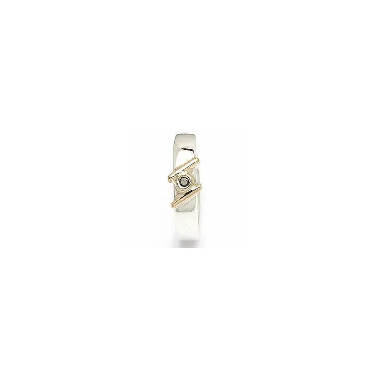 Vigselsring från rs of scandinavi i silver och vanl. guld 0,03 ct