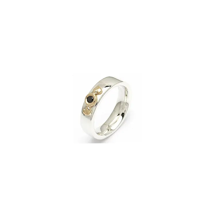 Vigselsring från rs of scandinavi i silver och vanl. guld 0,05 ct