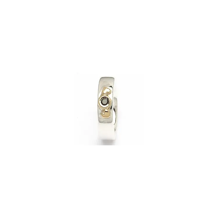 Vigselsring från rs of scandinavi i silver och vanl. guld 0,05 ct