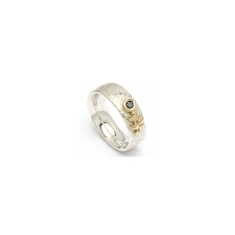 Vigselsring från rs of scandinavi i silver och vanl. guld 0,05 ct