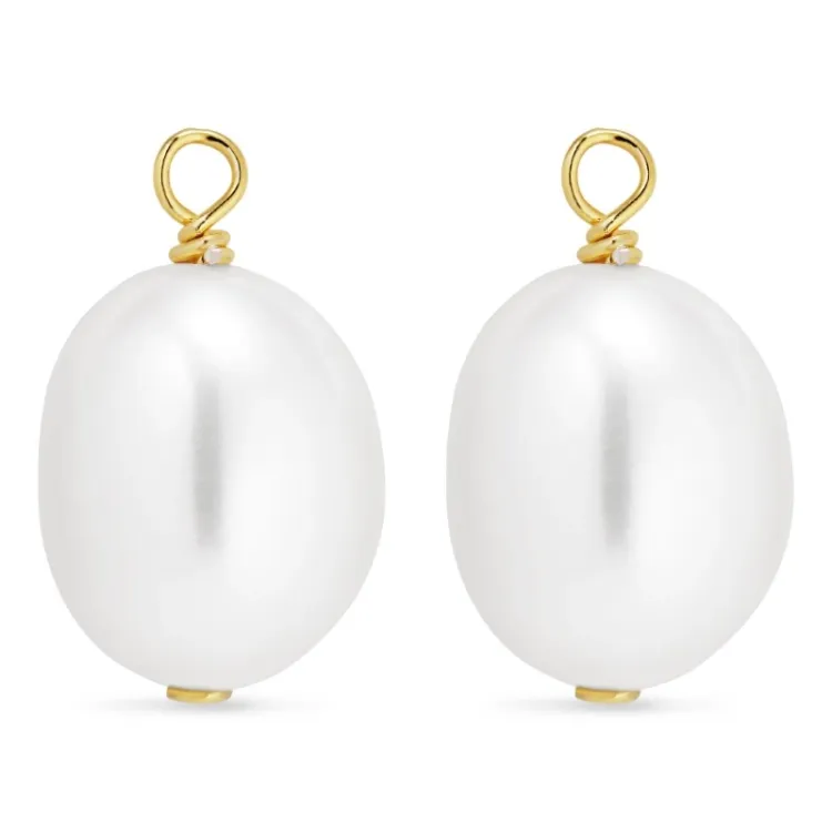 8-8,5 mm pärla hängen till örhängen i förgyllt silver - Mix & Match