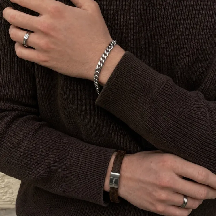 Nordahl andersen bruna armband i läder