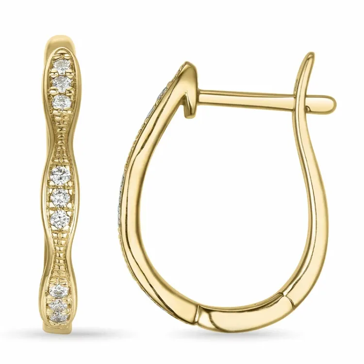 creol i 14 karat guld med diamant