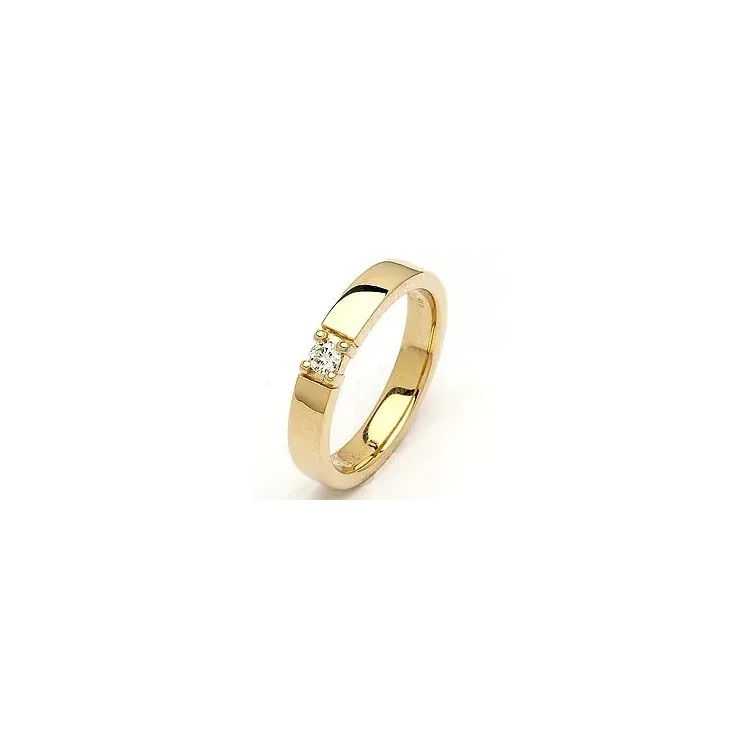 Alliancring i 14  karat guld 0,10 ct
