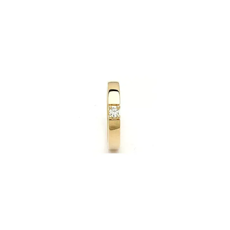 Alliancring i 14  karat guld 0,10 ct