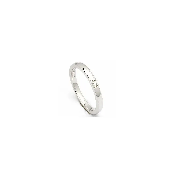 Alliancring i 14  karat vitguld 0,03 ct