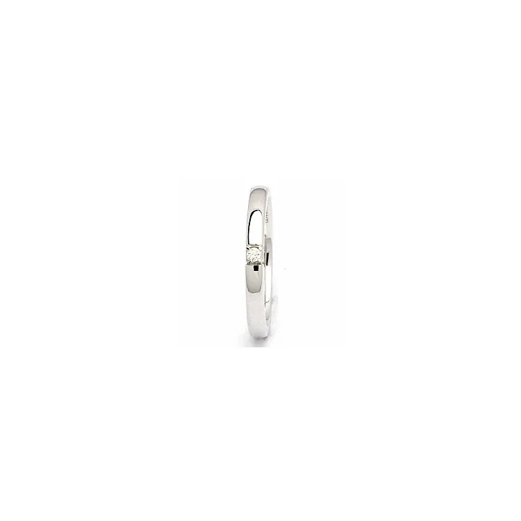 Alliancring i 14  karat vitguld 0,03 ct