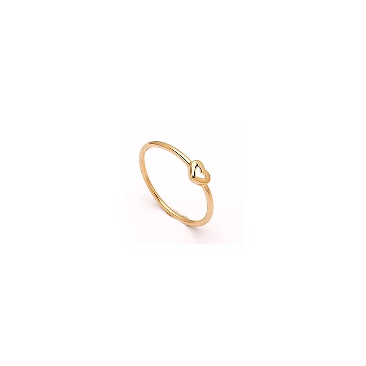 Simple Rings hjärta ring i förgyllt silver