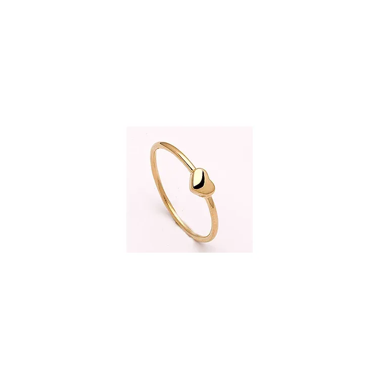 Smal Simple Rings hjärta ring i förgyllt silver