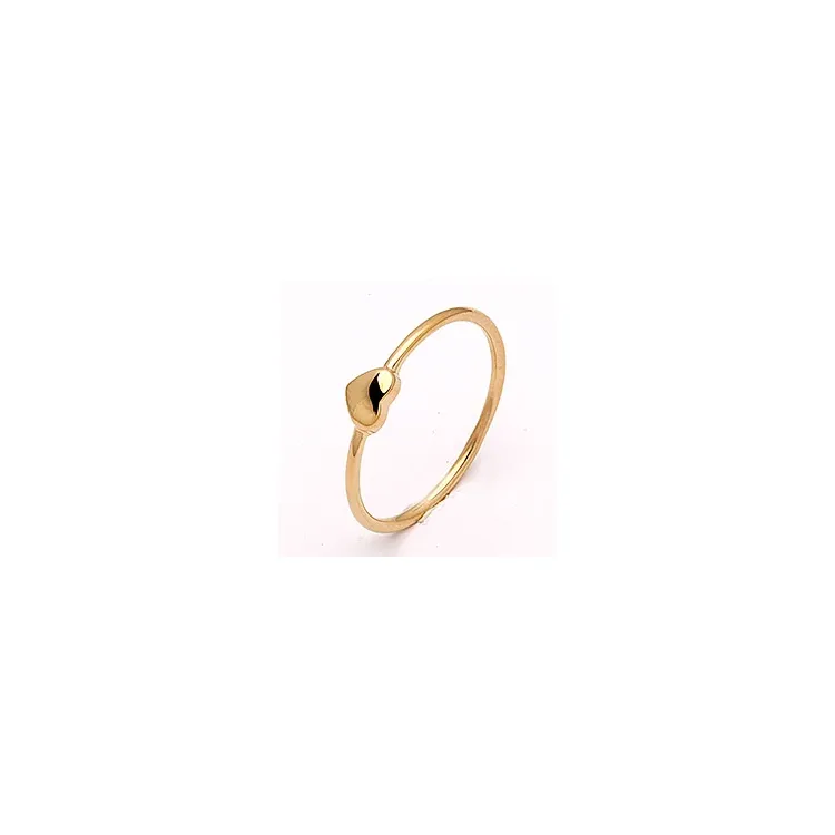 Smal Simple Rings hjärta ring i förgyllt silver