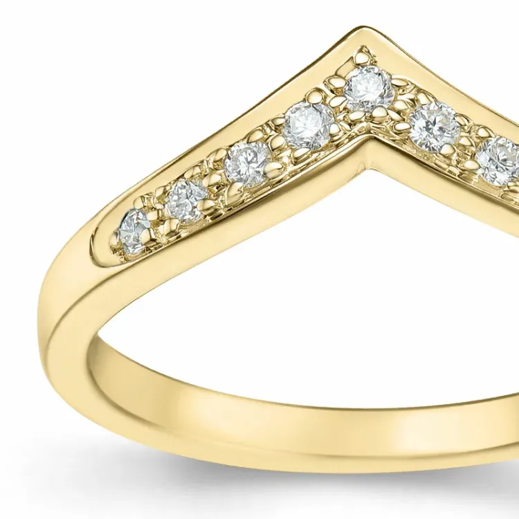 diamant ring i 14  karat guld 0,117 ct