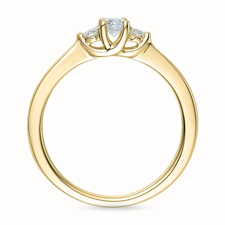 diamant ring i 14  karat guld 0,20 ct 0,102 ct