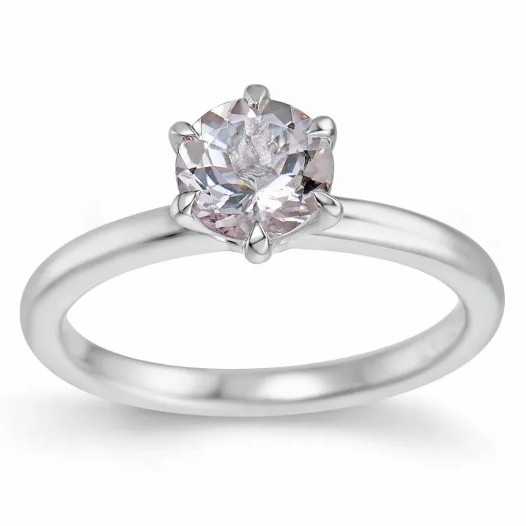morganit solitärring i 14 karat vitguld 0,98 ct