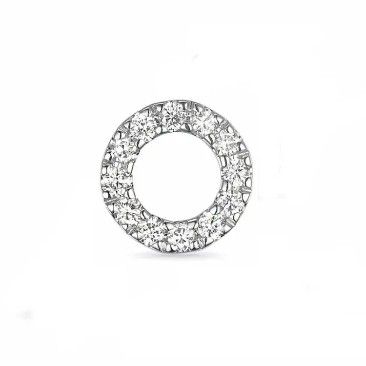 1/2 par diamant öronstick i 14 karat vitguld med diamant 