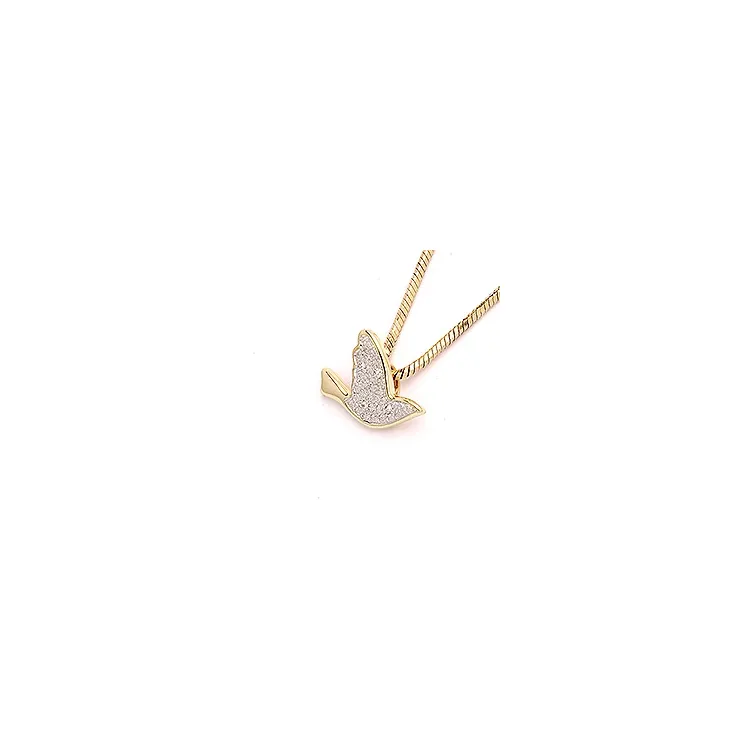 fåglar diamant hängen i 14  carat guld med rodium 0,0208 ct