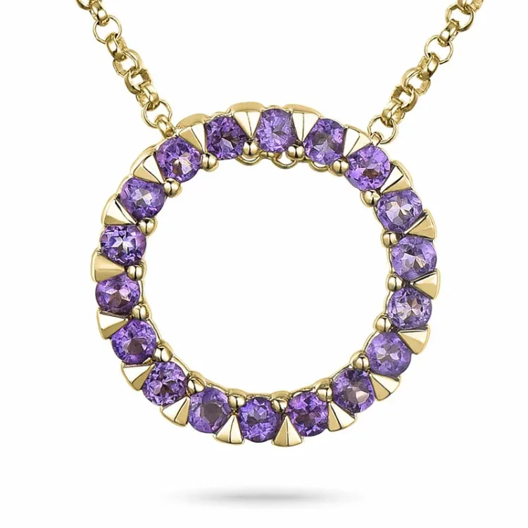 42 cm plus 3 cm förlängningskedja halsband med hängen i 14 karat guld 0,324 ct