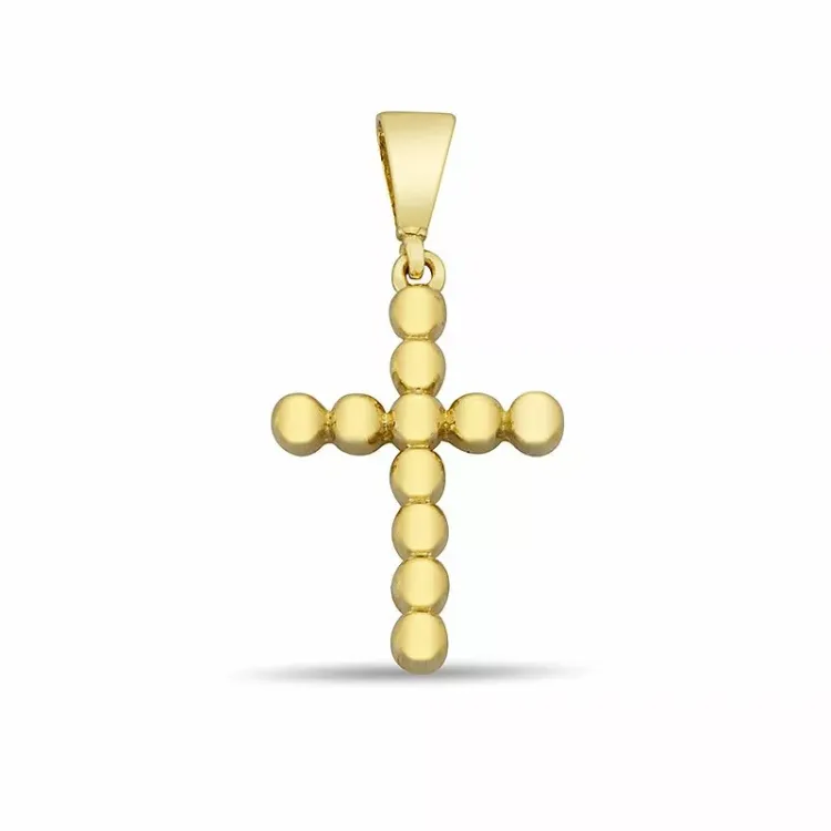 kors hängen i 9 karat guld