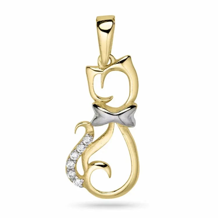 katter hängen i 9 karat guld - Gold Collection