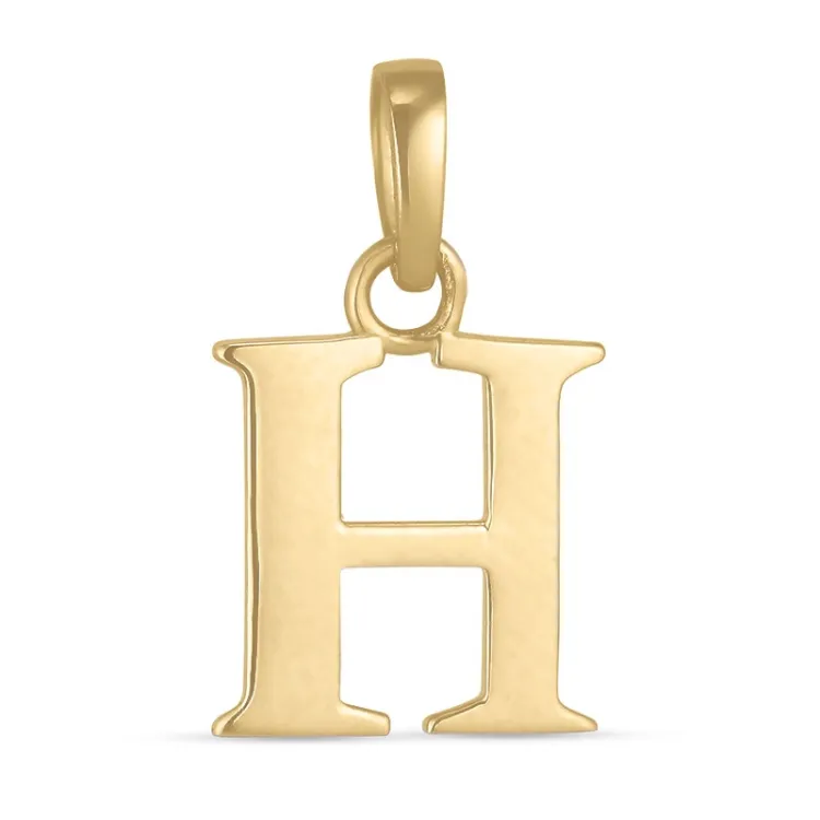 bokstav h hängen i 9 karat guld - My Letter