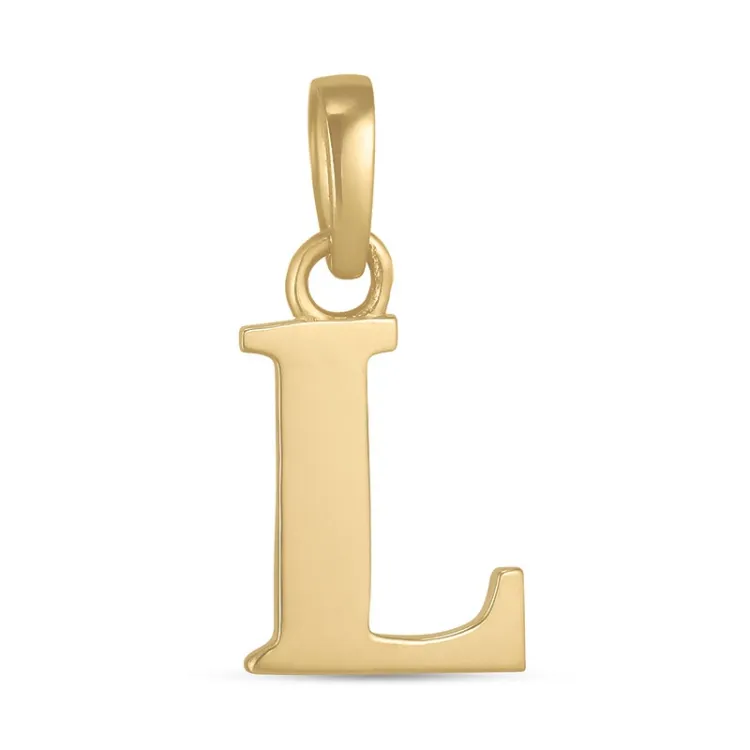 bokstav l hängen i 9 karat guld - My Letter