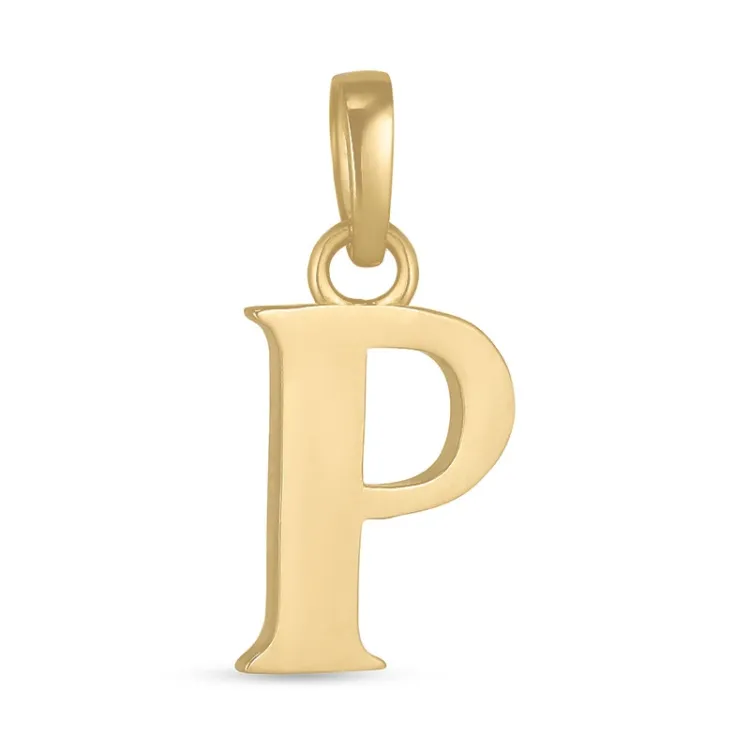 bokstav p hängen i 9 karat guld - My Letter