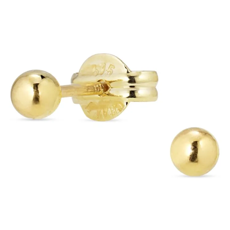 3 mm kula guldörhängen i 9 karat guld - Gold Collection