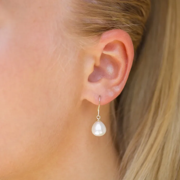 pärla örhängen i 9 karat guld - Gold Collection
