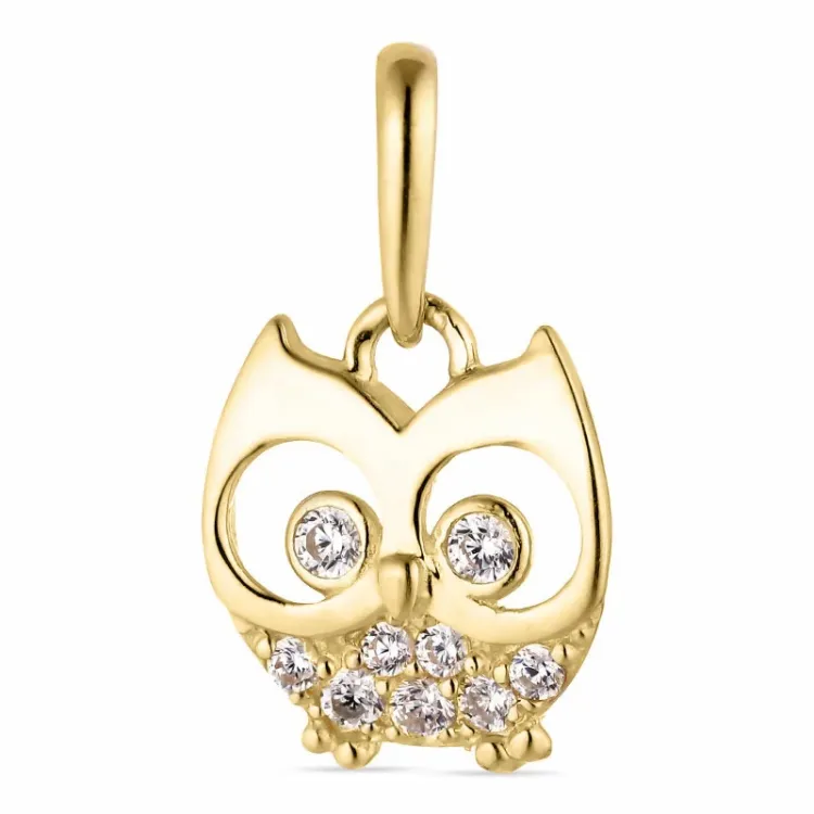 uggla hängen i 9 karat guld - Gold Collection