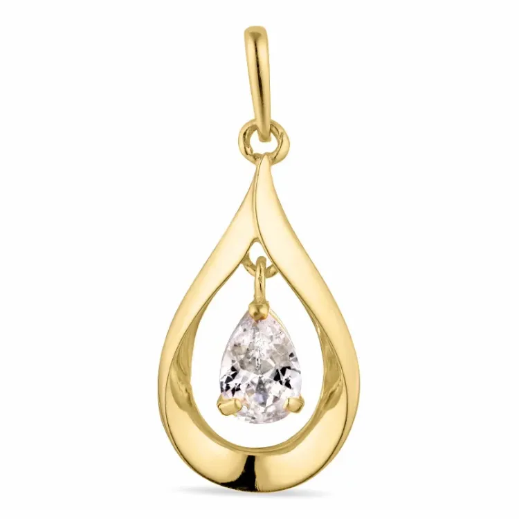droppe hängen i 9 karat guld - Gold Collection